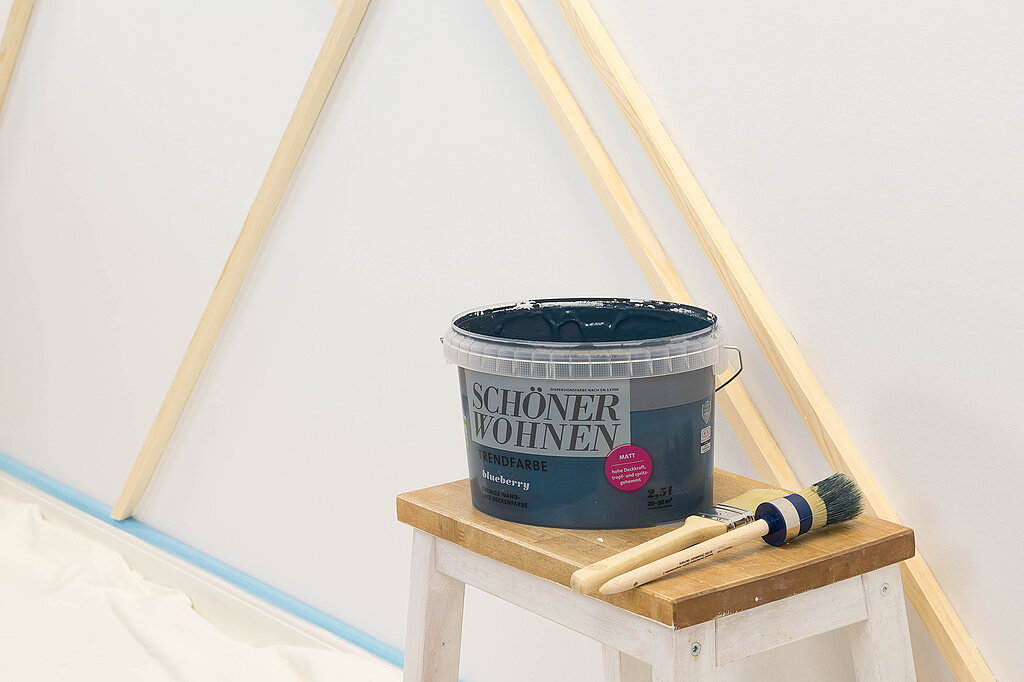 SCHOENER WOHNEN-Farbe Decorize-geometrische Wandgestaltung-streichen