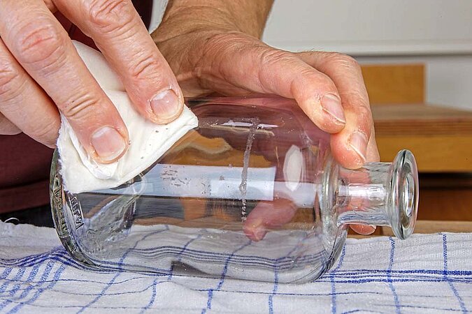 Glasflasche schneiden Windlicht Lampe Leuchte
