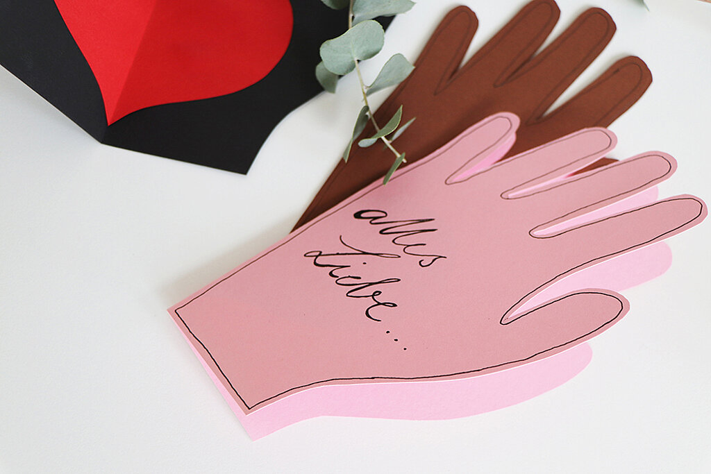Karten zum Valentinstag basteln 