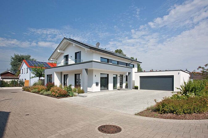 Haus mit Solaranlage