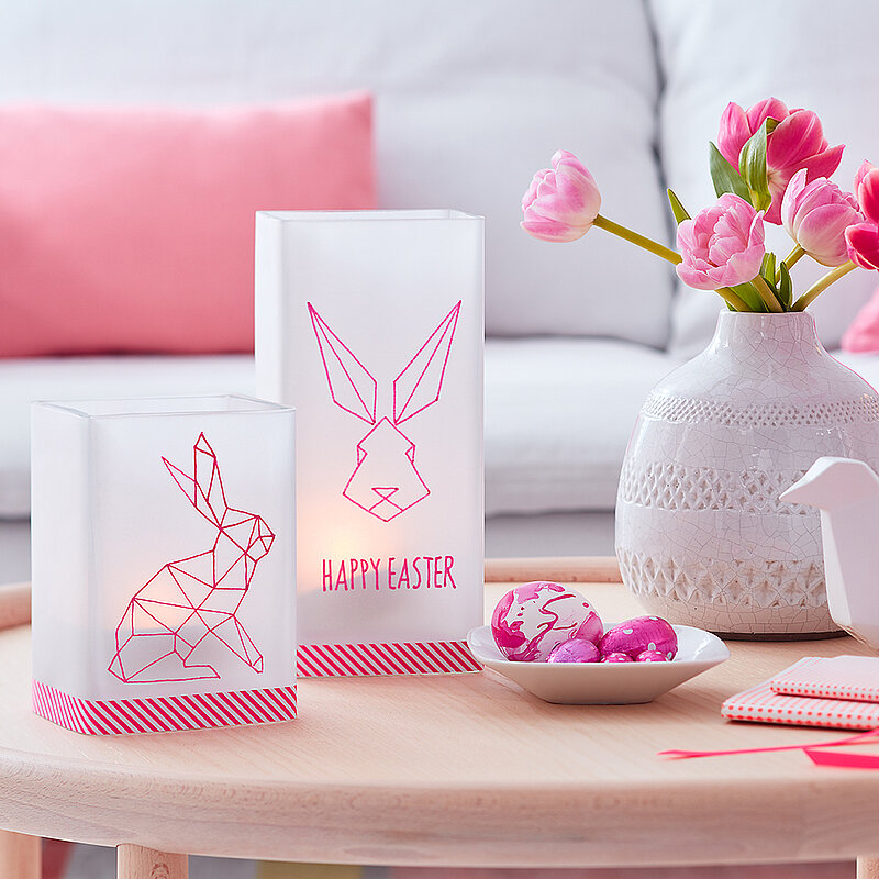 Windlicht zu Ostern basteln