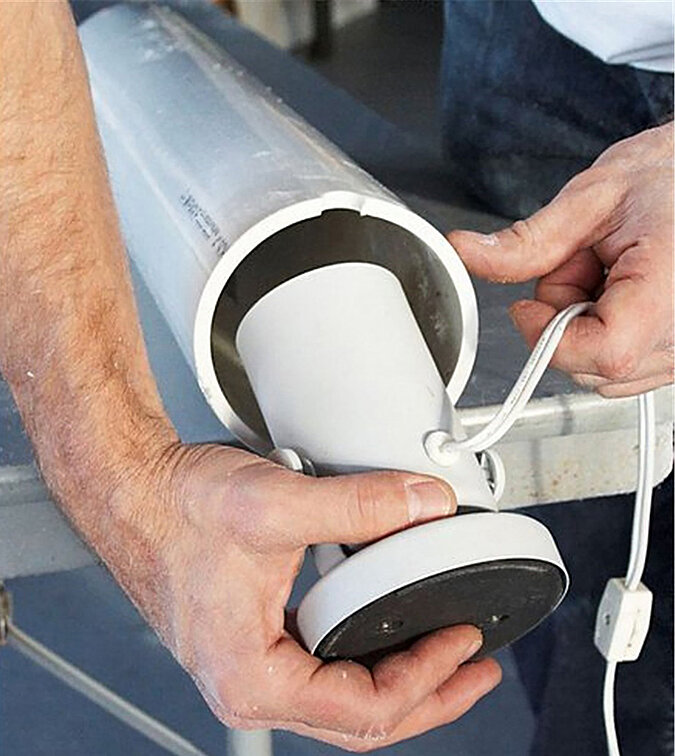 Stehleuchte aus PVC-Rohr