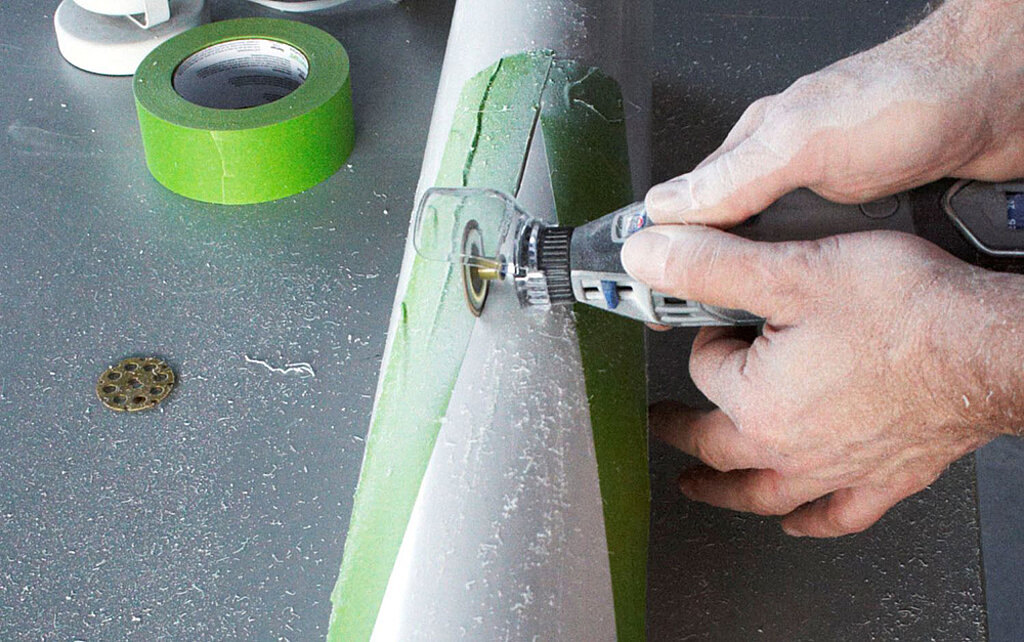 Stehleuchte aus PVC-Rohr