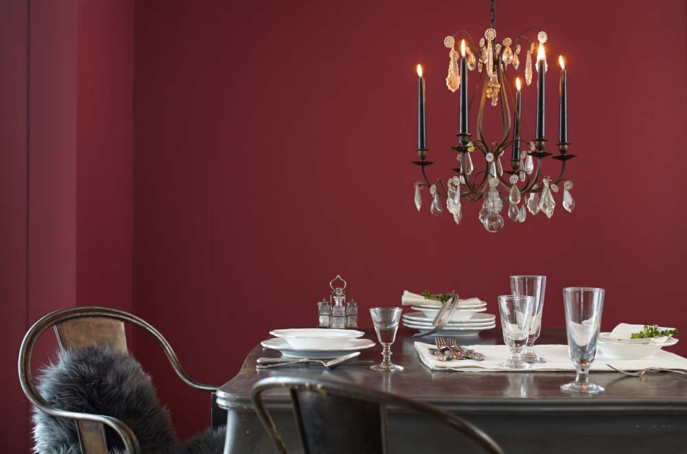 Inspiration: Perfekte Kombi aus Wandfarbe und Licht